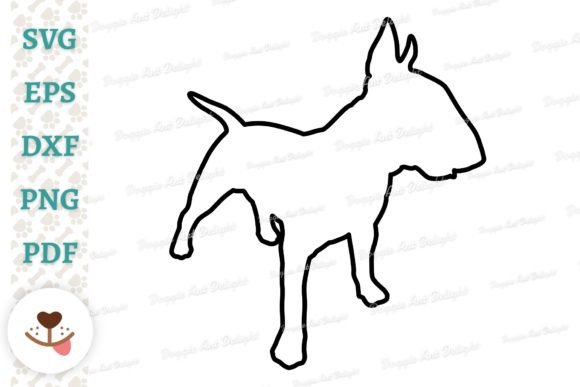 Bull Terrier Dog Outline SVG PNG DXF Cut Review