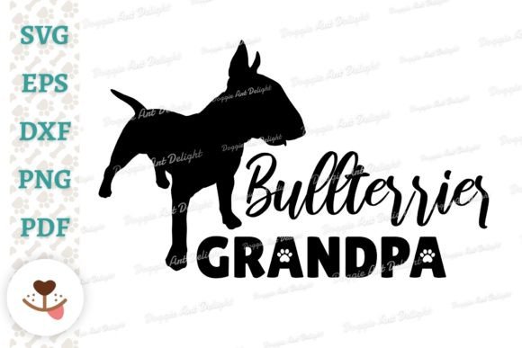 Bullterrier Grandpa: A Dog Grandpa Design Worth Stitching
