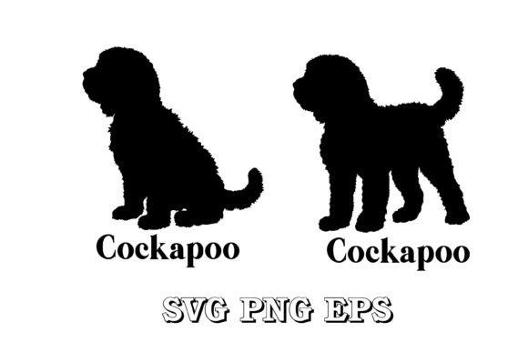 Cockapoo Dog Silhouette SVG Vector Breed