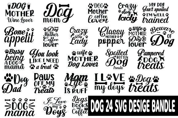 DOG 24 SVG DESIGE BANDLE