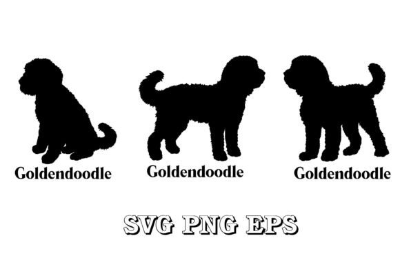 Goldendoodle Dog Silhouette SVG