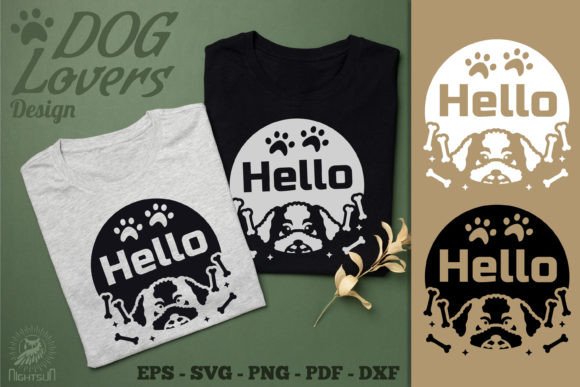 Hello Dog Design SVG, Dog Quotes Review for Embroidery