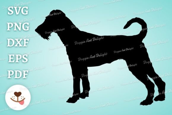 Irish Terrier Dog Silhouette for Embroidery Projects