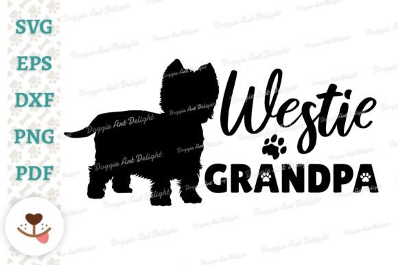Westie Grandpa, Dog Grandpa Svg Png Dxf